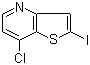 7-Chloro-2-iodothieno[3,2-b]pyridine molecular structure (CAS 602303-26-4)
