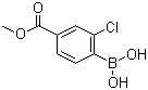 structure of CAS# 603122-80-1, 2-氯-4-(甲氧羰基)苯硼酸