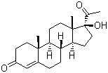 CAS # 604-09-1, 17alpha-Hydroxyprogesterone, 17alpha-Hydroxypregn-4-ene-3,20-dione