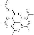 structure of CAS# 604-68-2, 1,2,3,4,6-alpha-D-葡萄糖五乙酸酯