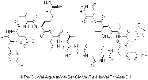CAS 登录号：604766-34-9, L-酪氨酰-L-alpha-谷氨酰-L-缬氨酰-L-精氨酰-L-天冬氨酰胺酰-L-缬氨酰-L-丝氨酰甘氨酰-L-缬氨酰-L-酪氨酰-L-组氨酰-L-缬氨酰-L-苏氨酰-L-天冬酰胺