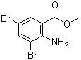 structure of CAS# 606-00-8, 3,5-二溴邻氨基苯甲酸甲酯