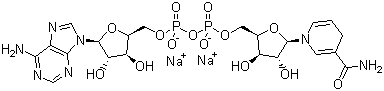 structure of CAS# 606-68-8, beta-Nicotinamide adenine dinucleotide disodium salt