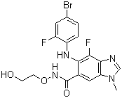 structure of CAS# 606143-89-9, ARRY-438162