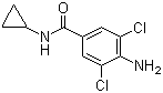 structure of CAS# 60676-83-7, 4-Amino-3,5-dichloro-N-cyclopropylbenzamide