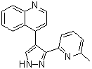 structure of CAS# 607737-87-1, 4-[3-(6-甲基-2-吡啶基)-1H-吡唑-4-基]喹啉