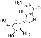 structure of CAS# 60966-26-9, 2'-氨基-2'-脱氧鸟苷