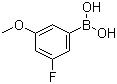 structure of CAS# 609807-25-2, 3-氟-5-甲氧基苯硼酸