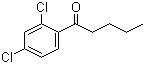 structure of CAS# 61023-66-3, 2',4'-Dichlorovalerophenone