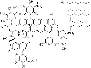 structure of CAS# 61036-62-2, 替考拉宁