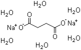 structure of CAS# 6106-21-4, Disodium succinate hexahydrate