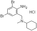 CAS # 611-75-6, Bromhexine hydrochloride, 2-Amino-3,5-dibromo-N-cyclohexyl-N-methylbenzylamine hydrochloride, N-(2-Amino-3,5-dibromobenzyl)-N-methylcyclohexylamine hydrochloride
