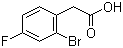 structure of CAS# 61150-59-2, 2-Bromo-4-fluorophenylacetic acid