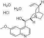 structure of CAS# 6119-47-7, 奎宁单盐酸盐二水合物