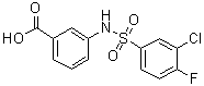 CAS # 612043-03-5, 3-[[(3-Chloro-4-fluorophenyl)sulfonyl]amino]benzoic acid