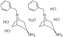 structure of CAS# 612483-03-1, (3-内)-8-苄基-8-氮杂双环[3.2.1]辛-3-胺盐酸盐一水合物