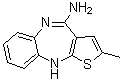 2-甲基-10H-噻吩并[2,3-b][1,5]苯并二氮杂卓-4-胺分子结构 (CAS 612503-08-9)