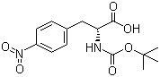 structure of CAS# 61280-75-9, Boc-D-4-硝基苯丙氨酸