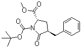 (2S,4R)-5-氧代-4-苄基-1,2-吡咯烷二甲酸 1-叔丁基酯 2-甲基酯分子结构 (CAS 612820-01-6)