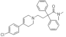 4-(4-氯苯基)-3,6-二氢-N,N-二甲基-alpha,alpha-二苯基-1(2H)-吡啶丁酰胺分子结构 (CAS 61299-42-1)