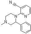 structure of CAS# 61337-88-0, 2-(4-甲基-2-苯基哌嗪-1-基)吡啶-3-甲腈