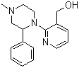 2-(4-甲基-2-苯基-1-哌嗪基)-3-吡啶甲醇分子结构 (CAS 61337-89-1)
