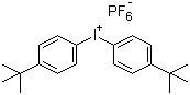 双(4-叔丁基苯)碘鎓六氟磷酸盐分子结构 (CAS 61358-25-6)