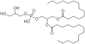 CAS 登录号：61361-72-6, [1-(2,3-二羟基丙氧基羟基磷酰)氧基-3-十四酰氧基丙-2-基]十四酸酯, DMPG