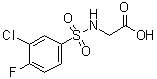 structure of CAS# 613657-33-3, N-[(3-氯-4-氟苯基)磺酰基]甘氨酸