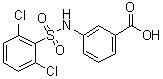 3-[[(2,6-二氯苯基)磺酰基]氨基]苯甲酸分子结构 (CAS 613658-25-6)