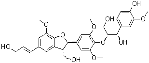 structure of CAS# 613684-55-2, (1S,2R)-2-[4-[(2R,3S)-2,3-二氢-3-(羟基甲基)-5-[(1E)-3-羟基-1-丙烯-1-基]-7-甲氧基-2-苯并呋喃基]-2,6-二甲氧基苯氧基]-1-(4-羟基-3-甲氧基苯基)-1,3-丙二醇