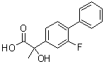 structure of CAS# 61466-95-3, 2-氟-alpha-羟基-alpha-甲基[1,1'-联苯]-4-乙酸