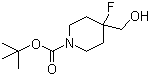 1-叔丁氧羰基-4-氟-4-(羟甲基)哌啶分子结构 (CAS 614730-97-1)
