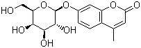 4-甲基伞形酮酰-beta-D-吡喃糖苷分子结构 (CAS 6160-78-7)