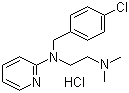 structure of CAS# 6170-42-9, Chloropyramine hydrochloride