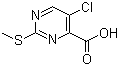 5-氯-2-(甲硫基)嘧啶-4-羧酸分子结构 (CAS 61727-33-1)