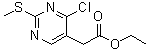 structure of CAS# 61727-34-2, 4-氯-2-(甲硫基)-5-嘧啶乙酸乙酯