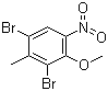 1,3-二溴-4-甲氧基-2-甲基-5-硝基苯分子结构 (CAS 61827-59-6)