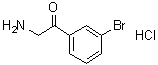 structure of CAS# 61858-39-7, 2-Amino-3'-bromoacetophenone hydrochloride