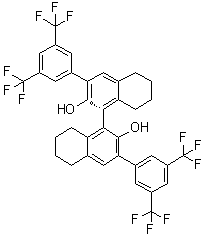 structure of CAS# 618854-91-4, (1R)-3,3'-二[3,5-二(三氟甲基)苯基]-5,5',6,6',7,7',8,8'-八氢[1,1'-联萘]-2,2'-二醇