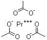 三乙酸镨分子结构 (CAS 6192-12-7)