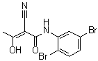 2-氰基-N-(2,5-二溴苯基)-3-羟基-2-丁烯酰胺分子结构 (CAS 62004-35-7)
