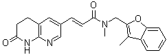 structure of CAS# 620175-39-5, (2E)-N-甲基-N-[(3-甲基-2-苯并呋喃基)甲基]-3-(5,6,7,8-四氢-7-氧代-1,8-萘啶-3-基)-2-丙烯酰胺