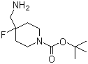 4-(氨甲基)-4-氟哌啶-1-羧酸叔丁酯分子结构 (CAS 620611-27-0)