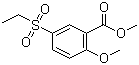 structure of CAS# 62140-67-4, 2-甲氧基-5-乙砜基苯甲酸甲酯