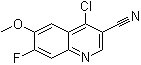 4-氯-7-氟-6-甲氧基-3-喹啉甲腈分子结构 (CAS 622369-40-8)