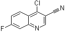structure of CAS# 622369-70-4, 4-Chloro-7-fluoroquinoline-3-carbonitrile