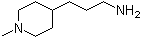 1-甲基-4-哌啶丙胺分子结构 (CAS 622369-83-9)