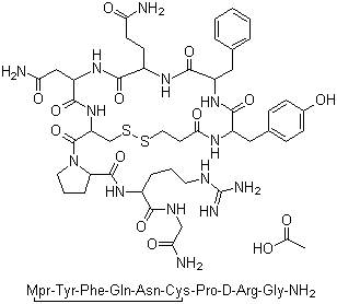 醋酸去氨加压素分子结构 (CAS 62288-83-9)