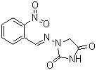 structure of CAS# 623145-57-3, 1-[[(2-Nitrophenyl)methylene]amino]-2,4-imidazolidinedione